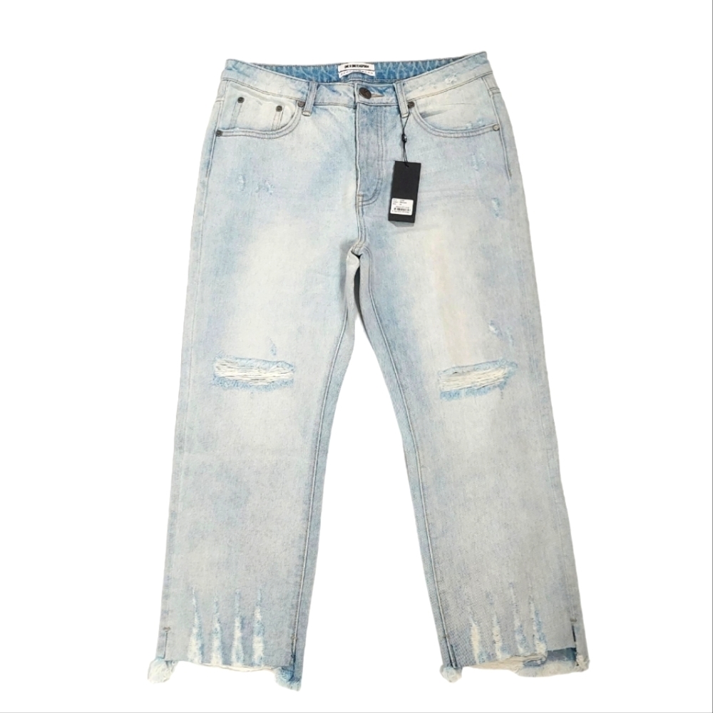 One Teaspoon Brando Hooligans Light Wash Distressed Jeans